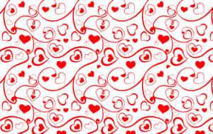 Lovely Hearts Pattern Wallpaper Wallpaper