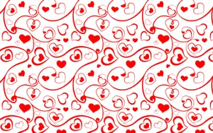 Lovely Hearts Pattern Wallpaper Wallpaper