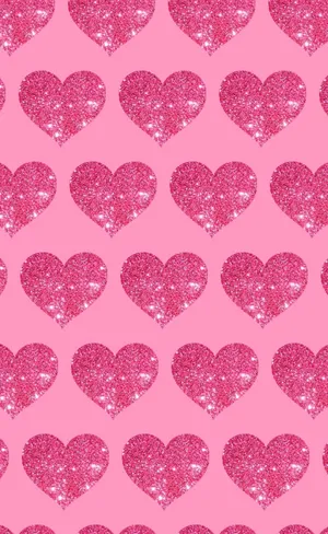Lovely Pattern Pink Hearts Iphone Wallpaper