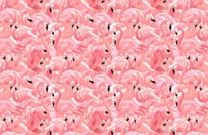 Lovely Pink Flamingo Birds Wallpaper