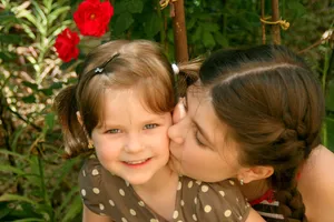 Lovey Photography Of Cute Sisters Wallpaper