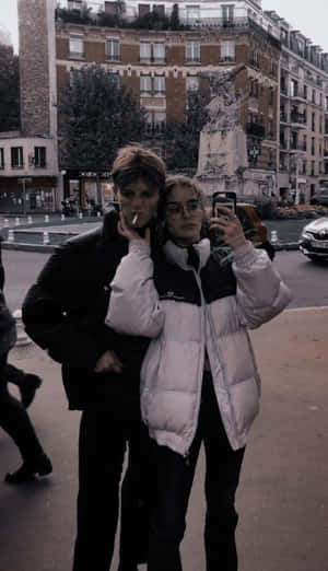 Loving Couple Spending Quality Time Together Wallpaper