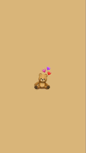Loving Teddy Bear Emoji Wallpaper