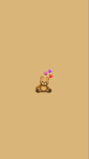 Loving Teddy Bear Emoji Wallpaper