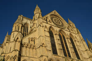 Low-angle Side View Of York Minster Cathedral Wallpaper