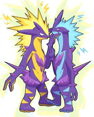 Low Key Toxtricity And Yellow Toxtricity Wallpaper