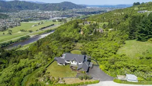 Lower Hutt Aerial Viewof Suburban House Wallpaper