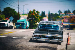 Lowrider Impala Ss Silver Roof Wallpaper