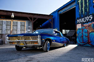 Lowrider Outside Warehouse Garage Wallpaper