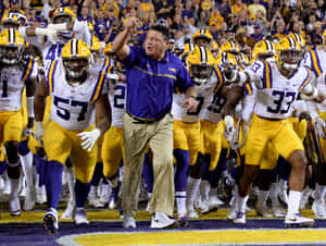 Lsu Football Walking Coach Wallpaper