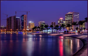 Luanda Bay Angola Nighttime Wallpaper