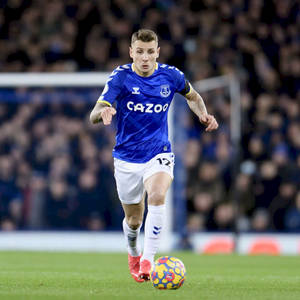 Lucas Digne For Everton Full Body Wallpaper