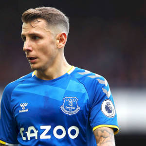 Lucas Digne For Everton Up-close Wallpaper