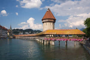 Lucerne Kapellbruckeand Wasserturm Wallpaper