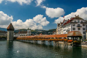 Lucerne Kapellbruckeand Wasserturm Wallpaper