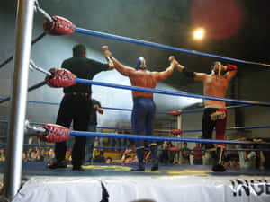 Lucha Libre Victory Celebration Wallpaper