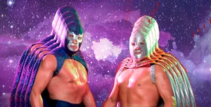 Luchadoresin Space Wallpaper