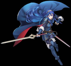 Lucina Ready For Battle With Fire Emblem Sword Wallpaper