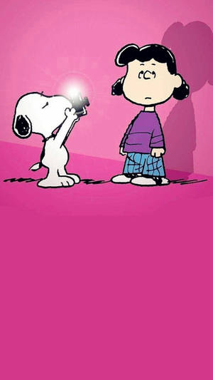 Lucy Van Pelt Fuchsia Pink Wallpaper