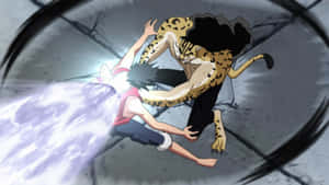 Luffy And The Straw Hat Pirates Fight Against The Naval Forces On Enies Lobby. Wallpaper