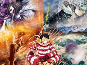 Luffy Embarks On His Epic Journey Wallpaper