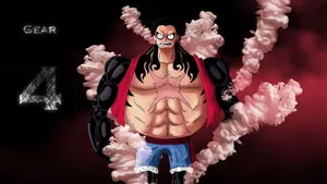 Luffy Gear 4 Pink Steam Wallpaper