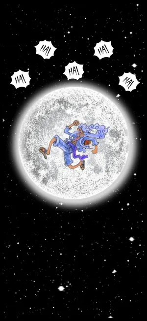Luffy Gear5 Moon Background Wallpaper
