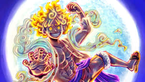 Luffy Gear5 Moon Power Wallpaper