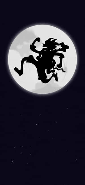 Luffy Gear5 Moon Silhouette Wallpaper