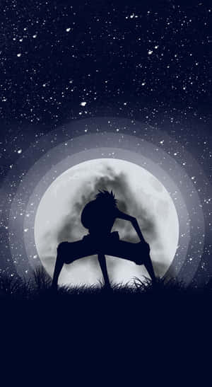 Luffy Gear5 Moon Silhouette Wallpaper