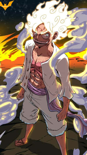 Luffy Gear5 Power Up Wallpaper