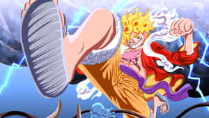 Luffy Gear5 Powerful Attack4 K Wallpaper