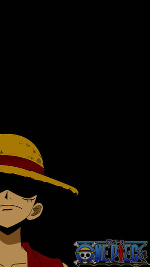 Luffy Pfp One Piece Half Face With Hat Wallpaper