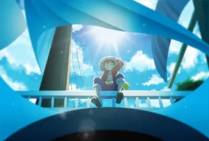 Luffy Sunny Deck Relaxation Wallpaper