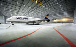 Lufthansa Airbus A380in Hangar Wallpaper