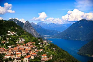 Lugano Lake View Switzerland Wallpaper