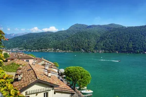 Lugano Lake View Switzerland Wallpaper