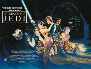 Luke Skywalker And Princess Leia Battling Stormtroopers In Return Of The Jedi Wallpaper