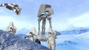Luke Skywalker Leads The Rebel Alliance In The Epic Battle Of Hoth Wallpaper