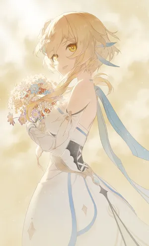 Lumine Flowers Genshin Pfp Wallpaper