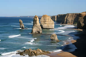 Luminous Great Ocean Road In Twelve Apostles Australia Wallpaper