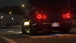 Luminous Nissan Skyline Gtr R34 Wallpaper