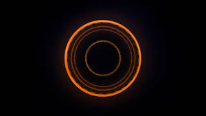 Luminous Orange Circles Wallpaper