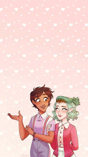 Lumity Couple Illustration Wallpaper