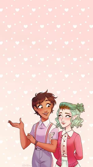 Lumity Couple Illustration Wallpaper