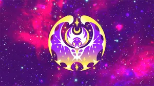 Lunala Purple And Pink Galaxy Wallpaper