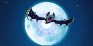 Lunala Soaring In The Night Sky Wallpaper
