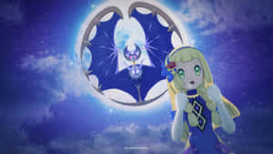 Lunala With Lillie Night Sky Wallpaper