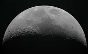 Lunar_ Crescent_with_ Craters_ Detail Wallpaper