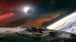 Lunar_ Eclipse_ Over_ Earth Wallpaper